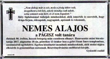 Nemes Alajos emlékére
